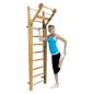 Preview: NOHrD Sprossenwand Esche, ausklappbar, 10 Sprossen, HxBxT 230x80x13 cm