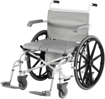 Drive Medical Dusch-Toilettenrollstuhl DuoMotion 24 XL, 24“ -Antriebsräder