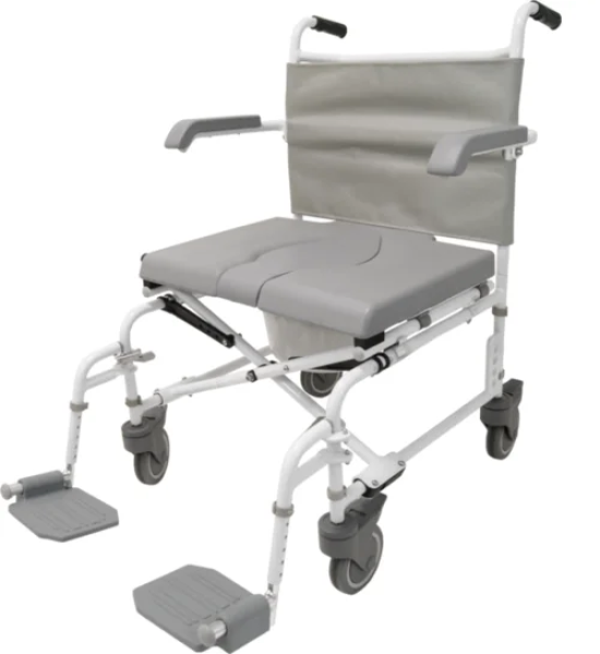Drive Medical Dusch-Toilettenrollstuhl DuoMotion XL, 5“ Räder