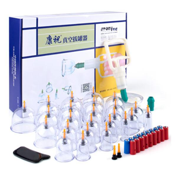 Schröpfglas-Set mit Vakuumpumpe, 27-tlg.